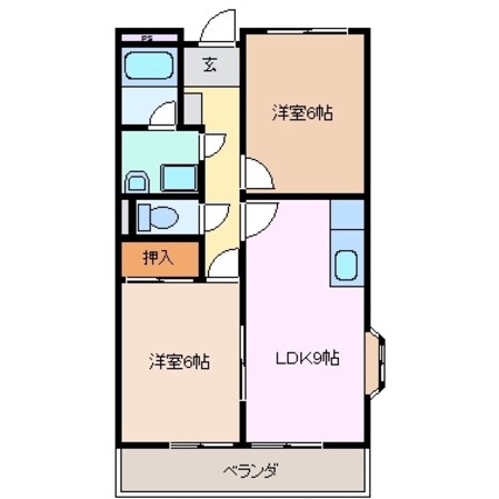 内部駅 徒歩4分 3階の物件間取画像